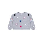 Civil Girls Ponpon Aksesuarlı 2-5 Yaş Sweatshirt - Gri, 3-4 Yaş, 19L71231025W1, Grimelanj, kız-çocuk