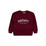 Civil Girls Possitive Baskılı 6-9 Yaş Sweatshirt -, 7-8 Yaş, 19K34228225W1, Bordo, kız-çocuk