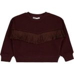 Civil Girls Püsküllü Kahve Sweatshirt Kız Çocuk 2-5 Yaş Truvakar Kol Regular Fit - 4 - 5 Yaş