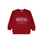 Civil Girls Renkli Çiçek 2-5 Yaş Sweatshirt, 4-5 Yaş, 19A80210325W1, Kırmızı, kız-çocuk