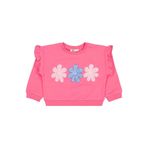 Civil Girls Renkli Papatya Baskılı Kız Çocuk Sweatshirt, 4-5 Yaş, 19330J47925W1, Koyu Pembe, kız-çocuk