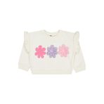 Civil Girls Renkli Papatya Baskılı Sweatshirt, 4-5 Yaş, 19330J47925W1-EKR-4, Ekru, kız-çocuk