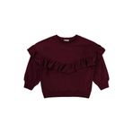 Civil Girls Roba Fırfırlı 10-13 Yaş Sweatshirt - Bordo, 13-14 Yaş, 19330J49825W1, Koyu Bordo, kız-çocuk