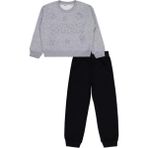Civil Girls Star Baskılı 6-9 Yaş Eşofman Takımı - Gri - 9 - 10 Yaş