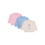 Civil Girls Tavşan Baskılı 3'lü Set Sweatshirt, 4-5 Yaş, 19973650125W1, Standart, kız-çocuk