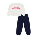 Civil Girls Unicorn Baskılı 2-5 Yaş Eşofman Takımı - 4-5 Yaş, 4-5 Yaş, 25A49218425W1, Ekru, kız-çocuk