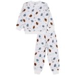 Civil Girls Yaprak Desen 2-5 Yaş Pijama Takımı - Ekru 2-3 Yaş