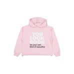 Civil Girls You Look Good Baskılı Sweatshirt, 12-13 Yaş, 19330J50725W1-PDR-12, Pudra, kız-çocuk