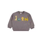 Civil Hayvanlar Baskılı Erkek Bebek Sweatshirt Gri 18-24 Ay, 12-18 AY, 19958032525W1, Füme, erkek-bebek