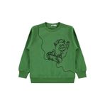 Civil Kaykay Canavar Baskılı Erkek Çocuk Sweatshirt, 3-4 Yaş, V5D94267426S1, Koyu Yeşil, erkek-çocuk