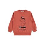 Civil Kaykay Köpek Baskılı Erkek Çocuk Sweatshirt, 2-3 Yaş, V5D94267626S1, Koyu Turuncu, erkek-çocuk