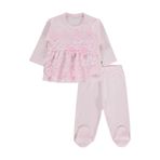 Civil Kız Bebek Fırfır Tüllü Pijama Takımı 6-9 Ay, 3-6 AY, 22459065625W1, Pembe, kız-bebek