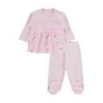 Civil Kız Bebek Fırfır Tüllü Pijama Takımı 6-9 Ay, 9-12, 22459065625W1, Pembe, kız-bebek