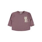 Civil Oturan Kedi Baskılı 6-18 Ay Sweatshirt - 6-9 Ay, 18-24 AY, 19208035125W1, Kahve, kız-bebek