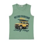 Civil Retro Sufrın Baskılı Çocuk Tişört, 2-3, 18407411125S1-STH-2, Soft Haki, Erkek Çocuk