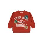 Civil Stay Wild Animal Baskılı Erkek Çocuk Sweatshirt, 4-5 Yaş, 19330J31325W1-KYB-4, Koyu Bakır, erkek-çocuk