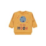 Civil To The Moon Baskılı Erkek Bebek Sweatshirt, 12-18 AY, 19L91143125W1, Hardal, erkek-bebek