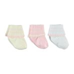 Civilim Civil Baby Kız Bebek 3'Lü Çorap Set 0-6 Ay Pembe (513853674) Pembe