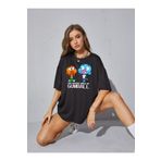 ciwi&life Unisex Gumball Baskılı Rahat Kesim Siyah T-Shirt