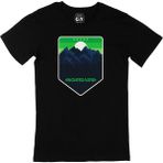 Cix 5 Stars Mountains Bisiklet Yaka Siyah Erkek T-shirt