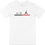 Cix Air Jordan Çizgili Beyaz Erkek T-shirt