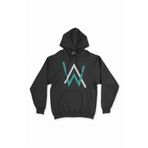 Cix Alan Walker Siyah Kapşonlu Oversize Içi Polarsız Sweatshirt Hoodie