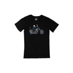 Cix Amerikan Motorcu Kurukafa Siyah T-shirt