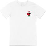 Cix Amman Ürdün Bayraklı Kalpli Cep Logo Tasarımlı XXL Beyaz Erkek T-shirt
