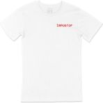 Cix Among Us Impostor Cep Logo Tasarımlı Beyaz Erkek T-shirt