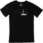 Cix Ankara Çizimli Bayraklı Siyah T-shirt