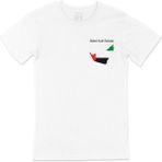 Cix Arap Emirlikleri Haritalı ve Bayraklı Beyaz Cep Logo Tasarımlı Erkek T-shirt