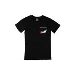 Cix Arap Emirlikleri Haritalı ve Bayraklı Siyah T-shirt