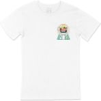 Cix Astronot Uzayda Beyaz Cep Logo Tasarımlı Erkek T-shirt