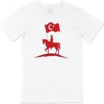 Cix Atatürk Kırmızı Bayraklı Atlı T-shirt