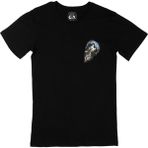 Cix Ay ve Kurt Siyah Cep Logo Tasarımlı Erkek T-shirt