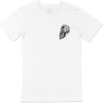Cix Ayda Uluyan Kurt Beyaz Cep Logo Tasarımlı Erkek T-shirt