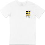 Cix Be Something Great Motivasyon Cep Logo Tasarımlı Beyaz Erkek T-shirt