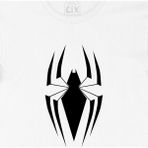 Cix Beyaz Renkli Örümcek Siyah Erkek T-shirt