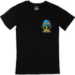 Cix Bıyıklı Alien Cep Logo Tasarımlı XXL Siyah Erkek T-shirt
