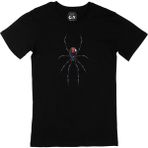 Cix Black Widow Gerçek Örümcek 5XL Siyah Erkek T-shirt