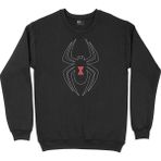 Cix Black Widow Spider Tasarımlı Siyah Kapüşonlu Sweatshirt