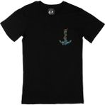 Cix Cix Gemici Çıpa Cep Logo Tasarımlı Siyah T-shirt