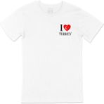 Cix Cix I Love Turkey Cep Logo Tasarımlı Beyaz T-shirt