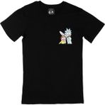 Cix Cix Rick And Morty Görselli Cep Logo Tasarımlı Siyah Tişört - 3XL