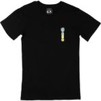Cix Cix Rick And Morty Ters Cep Logo Tasarımlı Siyah Tişört - 3XL
