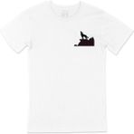 Cix Dağda Uluyan Kurt Cep Logo Beyaz T-shirt