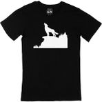Cix Dağda Uluyan Kurt Siyah T-shirt