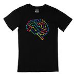 Cix Dijital Beyin Kısa Kollu Siyah T-shirt