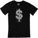 Cix Dolar Ağacı Tasarımlı Kısa Kol Siyah T-shirt