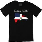 Cix Dominik Haritalı ve Bayraklı Bakılı Kısa Kollu Siyah T-shirt